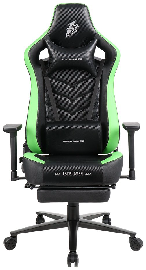 Игровое кресло 1STPLAYER DK1 PRO-FR-BKGE, черный, зеленый