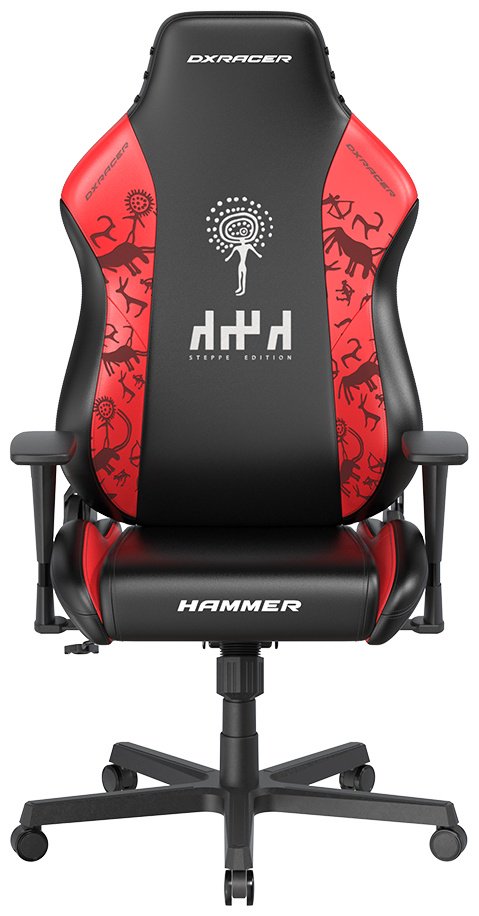 Игровое кресло DXRacer Hammer Steppe edition GC/LHE23LTA/QZQ.NR, черный, красный