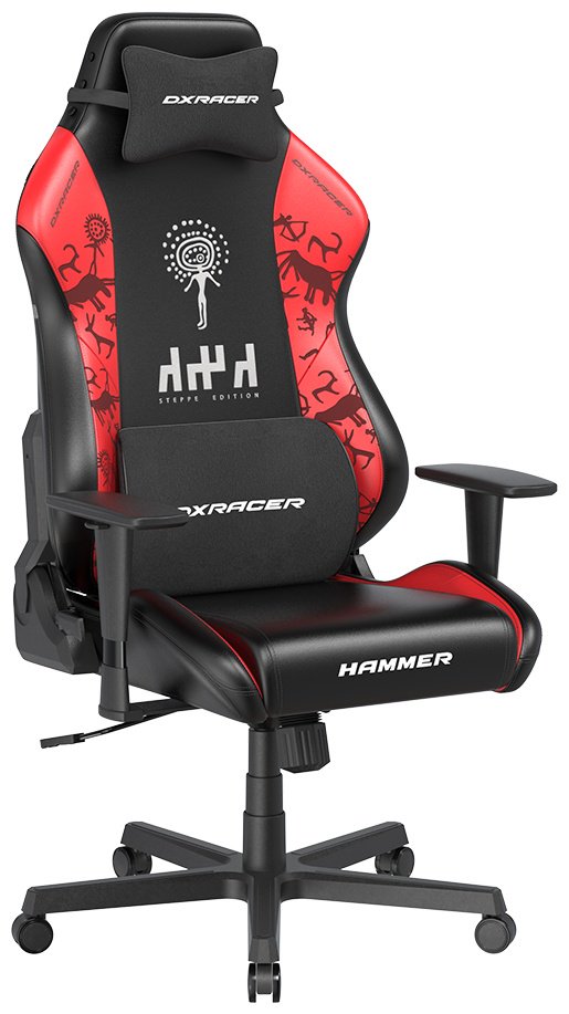 Игровое кресло DXRacer Hammer Steppe edition GC/LHE23LTA/QZQ.NR, черный, красный