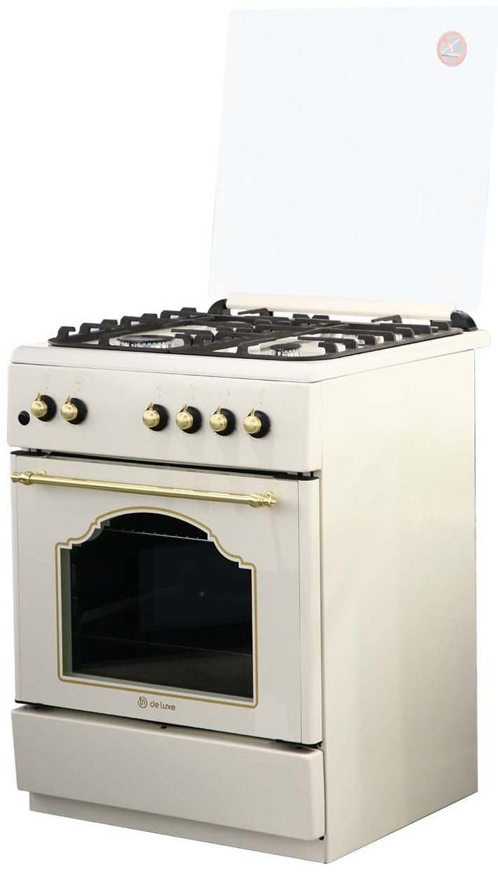 Кухонная плита De Luxe 606040.24г-006 (кр) ЧР бежевый - ForteMarket Кухонная плита De Luxe 606040.24г-006 (кр) ЧР бежевый купить,0
