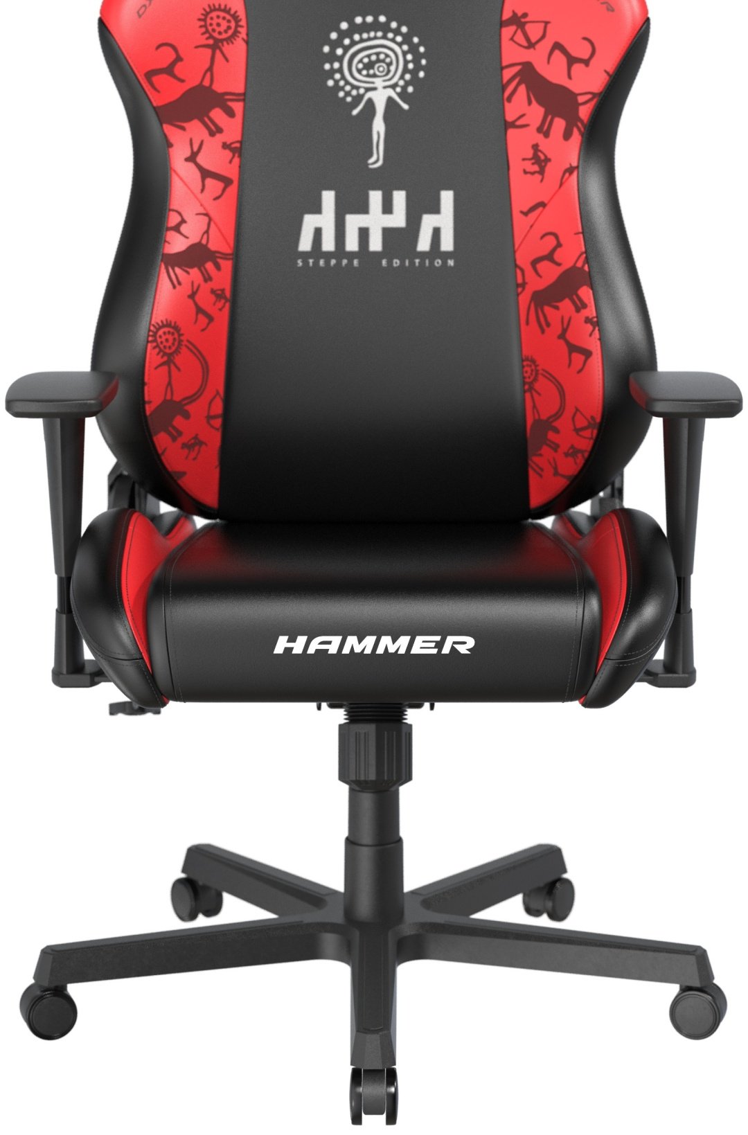 Игровое кресло DXRacer Hammer Steppe edition GC/LHE23LTA/QZQ.NR, черный, красный