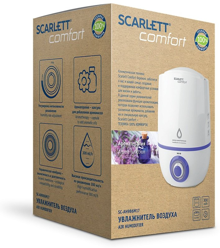 Увлажнитель воздуха Scarlett SC-AH986M17 белый