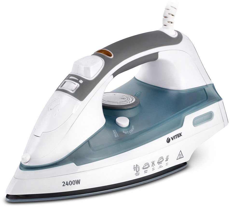 Утюг Vitek VT-1251 белый, голубой