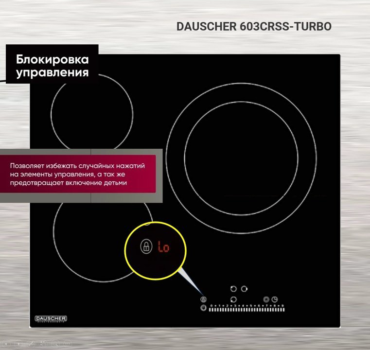 Варочная поверхность DAUSCHER 603CRSS черный купить,NaN