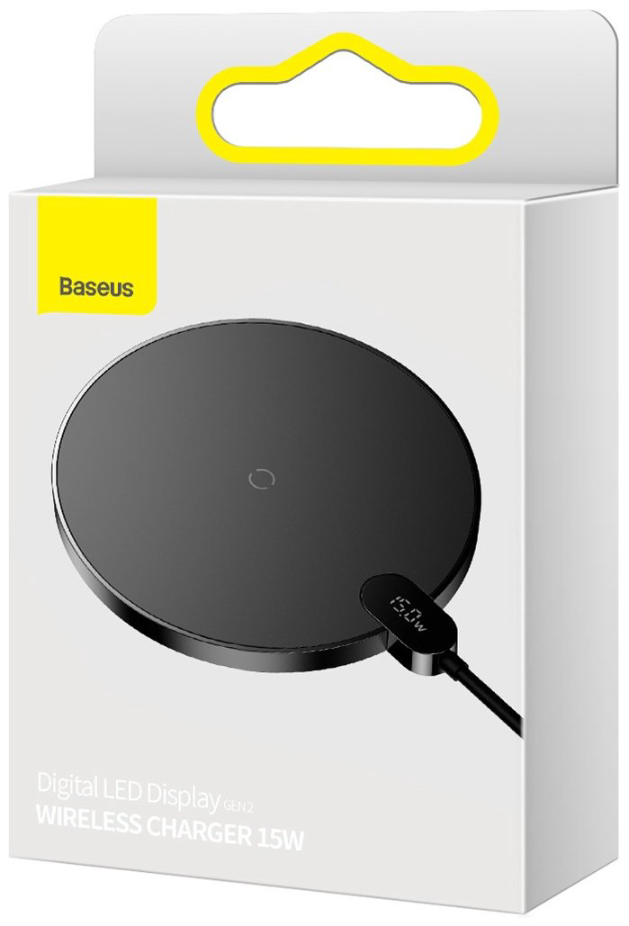 Зарядное устройство Baseus Digital Display Gen 2 Qi 15W черный купить,NaN