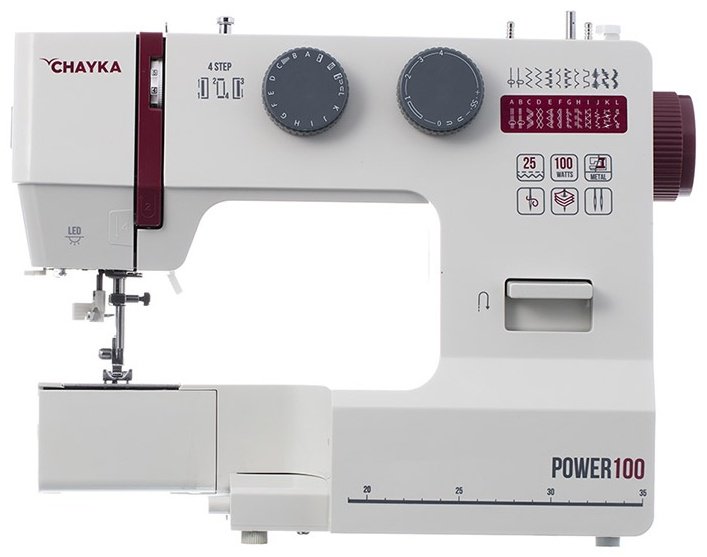 Швейная машина CHAYKA POWER 100 белый, серый, бордовый - ForteMarket Швейная машина CHAYKA POWER 100 белый, серый, бордовый купить,0