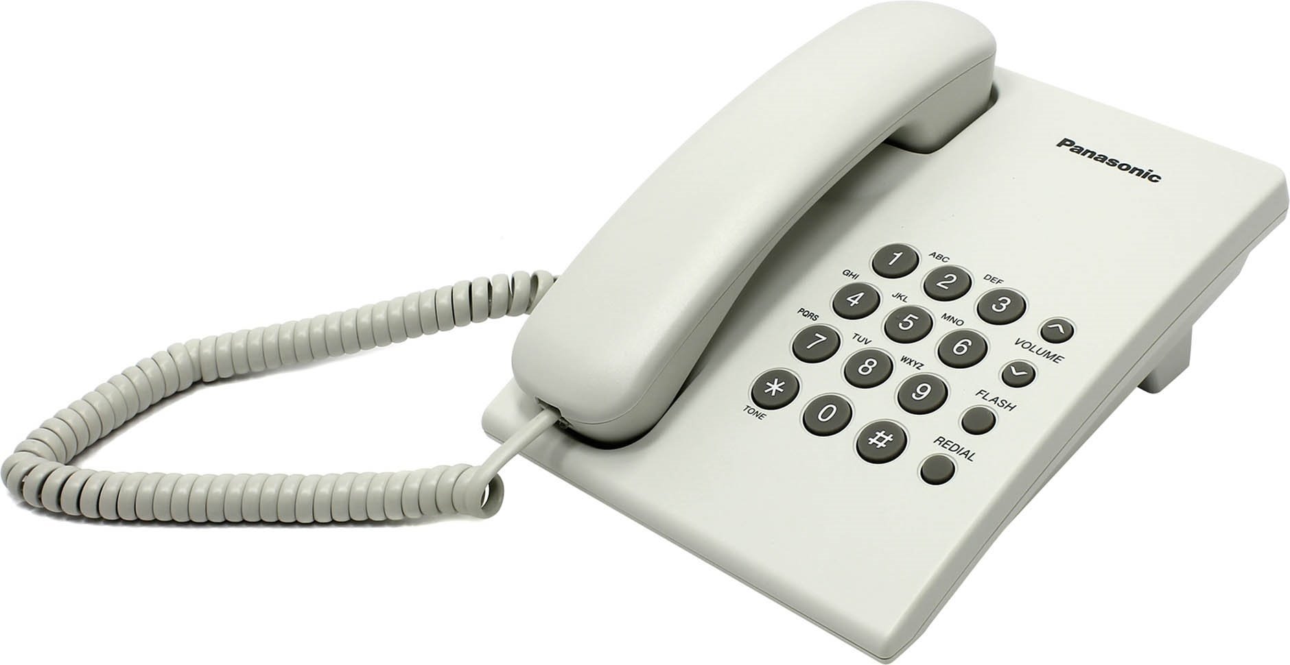 Проводной телефон Panasonic KX-TS2350RUW белый