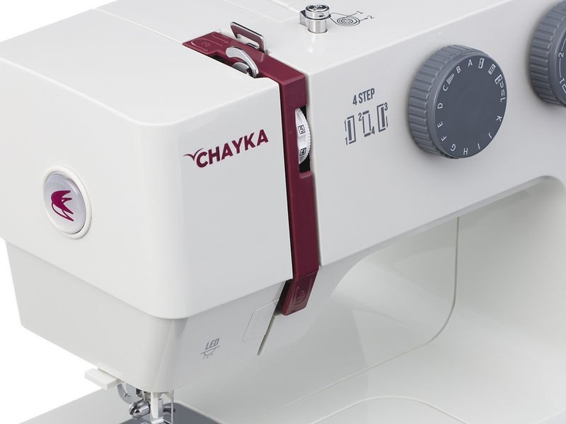 Швейная машина CHAYKA POWER 100 белый, серый, бордовый - ForteMarket Швейная машина CHAYKA POWER 100 белый, серый, бордовый купить,0