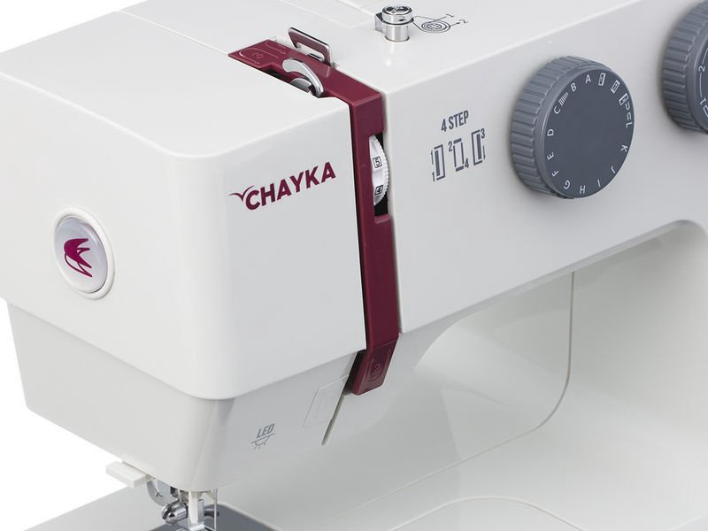 Швейная машина CHAYKA POWER 100 белый, серый, бордовый купить,NaN