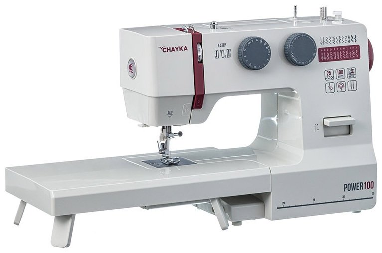 Швейная машина CHAYKA POWER 100 белый, серый, бордовый - ForteMarket Швейная машина CHAYKA POWER 100 белый, серый, бордовый купить,0