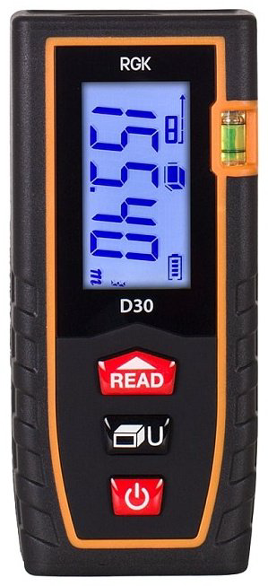 Лазерный дальномер RGK D30, дальность до 30 м