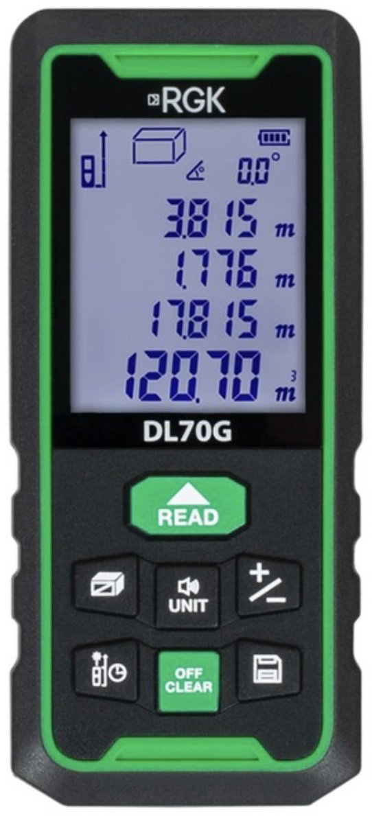 Лазерный дальномер RGK DL70G, дальность до 70 м купить,39365
