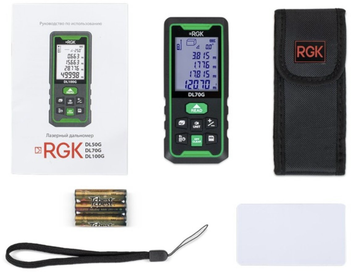 Лазерный дальномер RGK DL70G, дальность до 70 м купить,39365