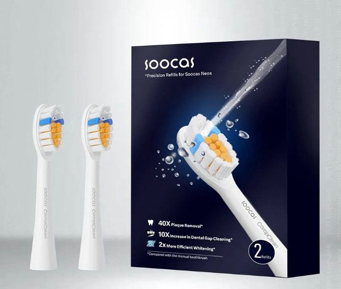 Насадка Soocas C01 ультразвуковая 2 шт купить,NaN