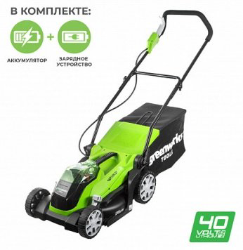 Газонокосилка колесная аккумуляторная Greenworks колесная G40LM35K2 2501907UA купить,NaN