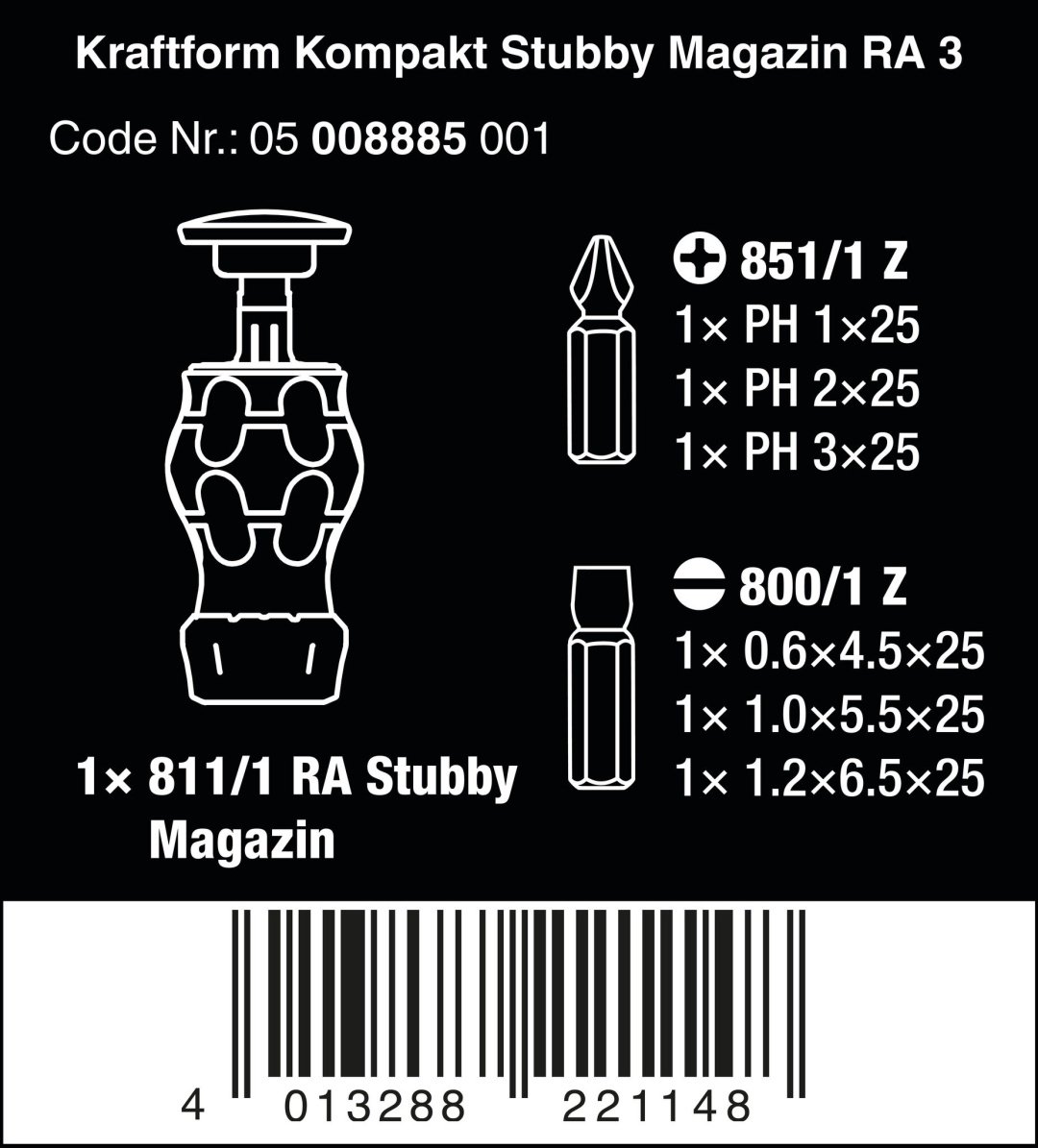 Wera рукоять для бит 05008885001, 6 шт. - ForteMarket Wera рукоять для бит 05008885001, 6 шт. купить,0