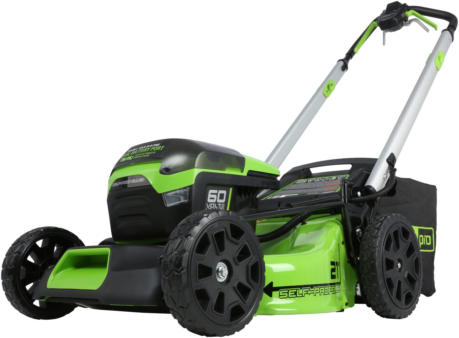 Газонокосилка самоходная аккумуляторная Greenworks 2514307UB c 1хАКБ 4Ач и ЗУ купить,0