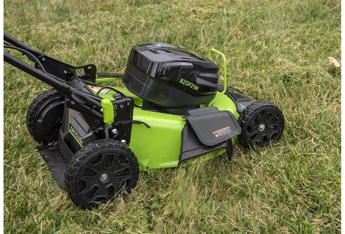 Газонокосилка колесная аккумуляторная Greenworks GC82LM51SP2K2,2515907UB купить,0