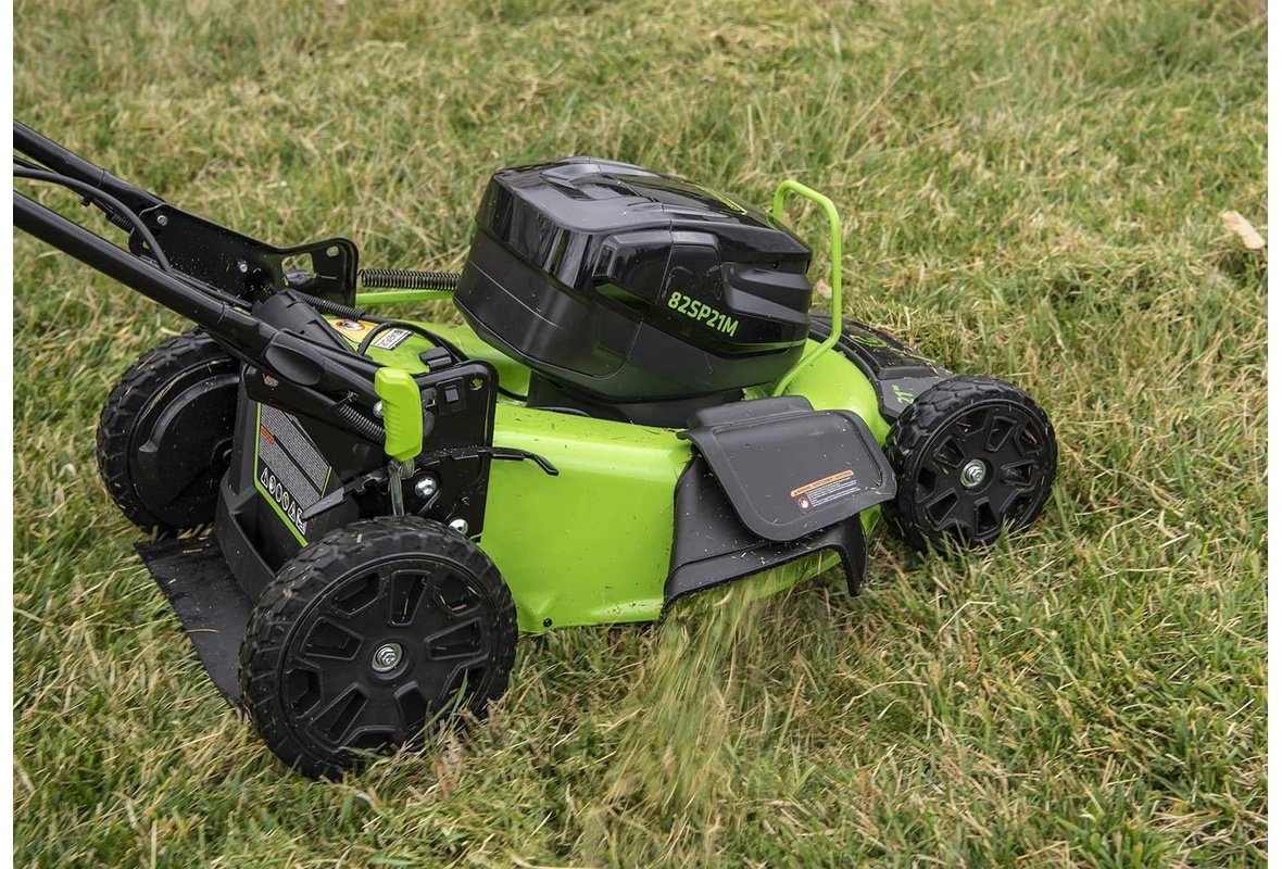 Газонокосилка колесная аккумуляторная Greenworks GC82LM51SP2K2,2515907UB купить,NaN