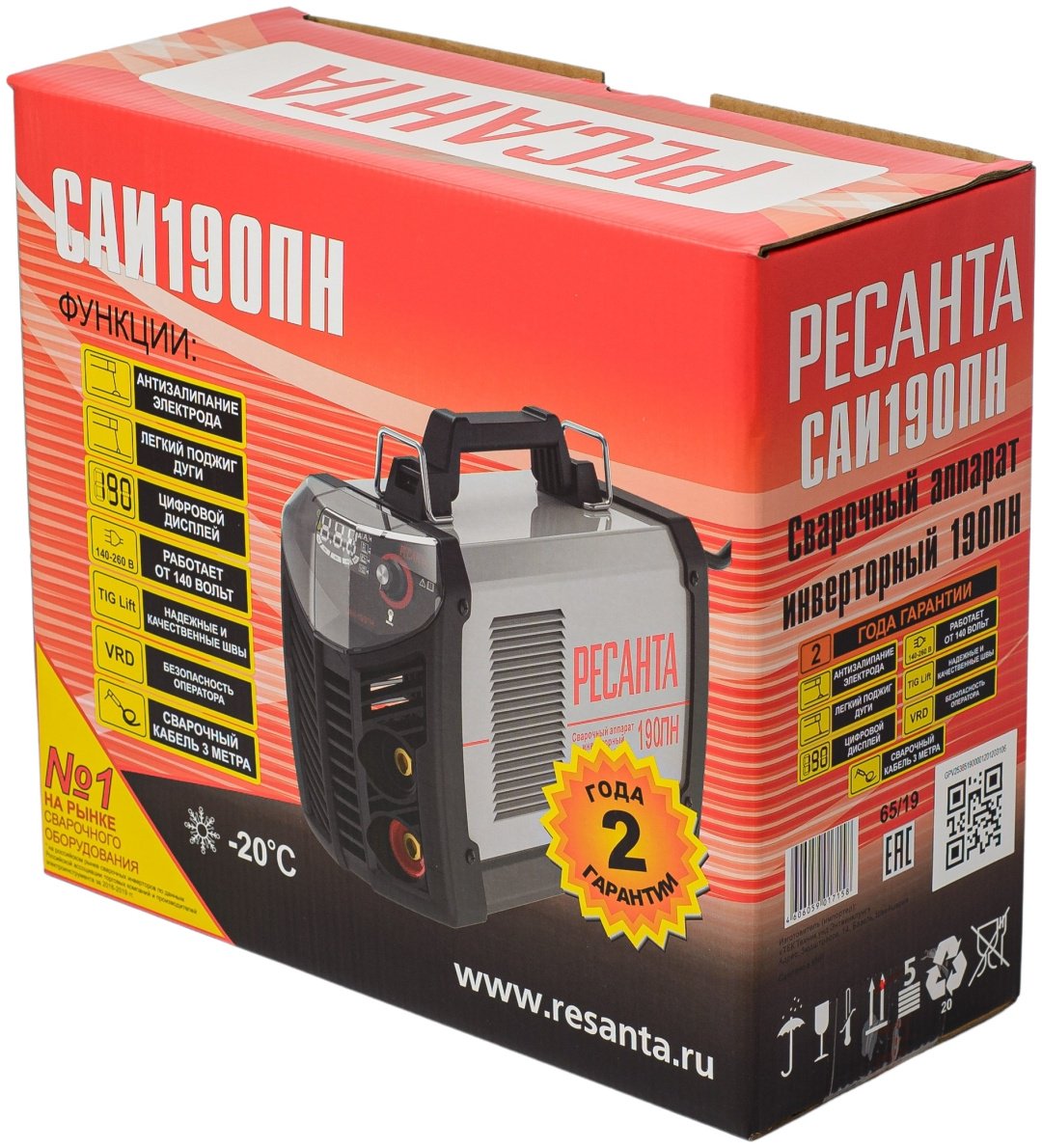 Ресанта сварочный инвертор САИ-190ПН (MMA) - ForteMarket Ресанта сварочный инвертор САИ-190ПН (MMA) купить,0