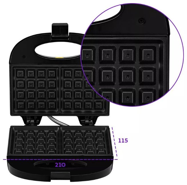 Вафельница Kitfort KT-3658 черный - ForteMarket Вафельница Kitfort KT-3658 черный купить,0