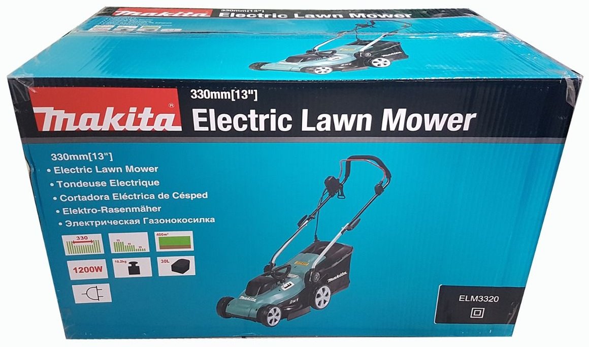 Газонокосилка колесная электрическая Makita ELM3320 Blue купить,0