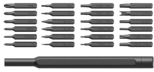Xiaomi отвертка с насадками для точных работ MiJia Wiha JXLSD01XH набор из 25 купить,0