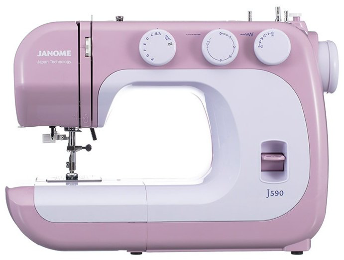 Швейная машина Janome J590 белый, розовый купить,NaN