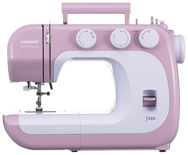Швейная машина Janome J590 белый, розовый купить,0