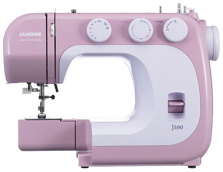 Швейная машина Janome J590 белый, розовый купить,0