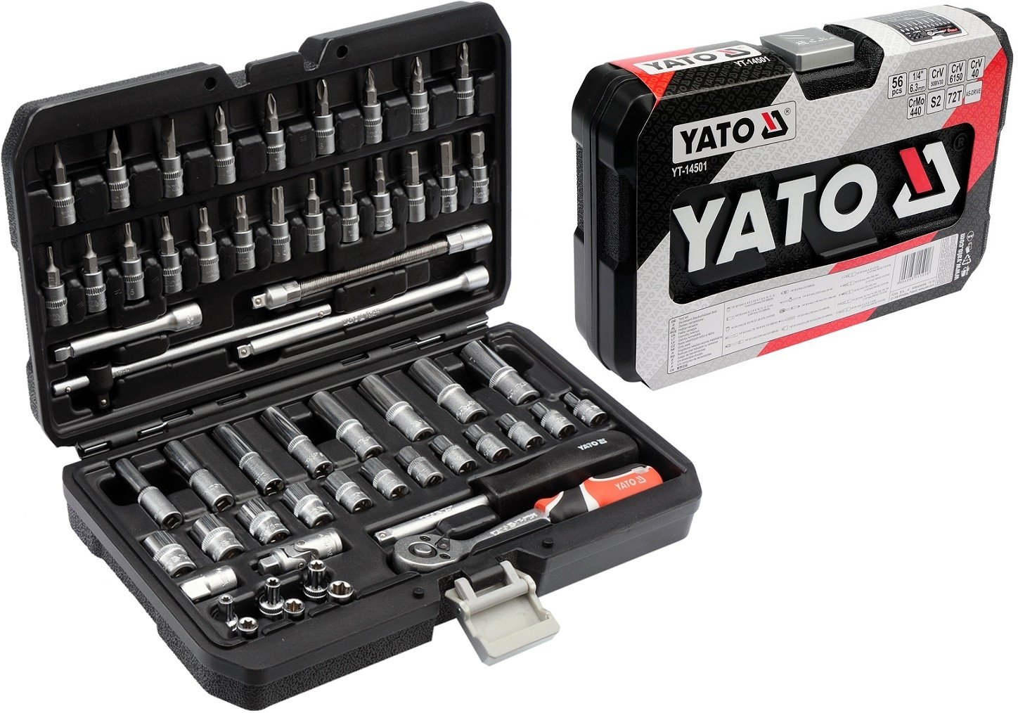 Набор автомобильный 56 в 1 YATO YT-14501 купить,0