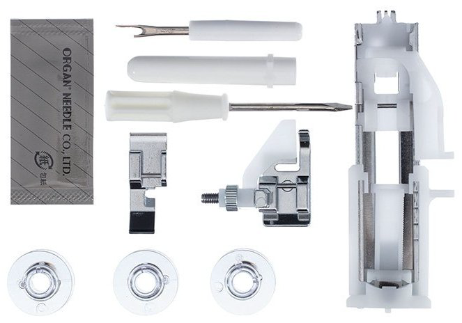 Швейная машина Janome J590 белый, розовый купить,NaN