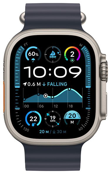 Смарт-часы Apple Watch Ultra 2 2024 GPS + Cellular 49 мм серый-синий