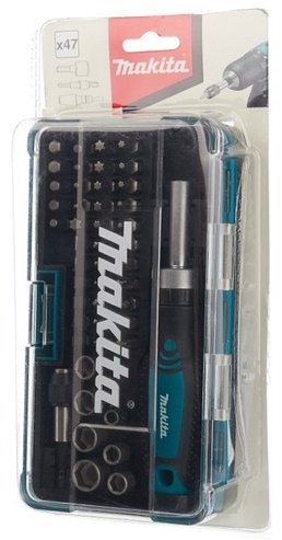 Makita отвертка с насадками реверсивная B-36170 набор из 47