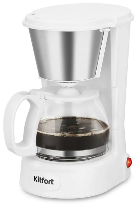 Кофеварка Kitfort KT-7631 белый, стальной, серый - ForteMarket Кофеварка Kitfort KT-7631 белый, стальной, серый купить,11690