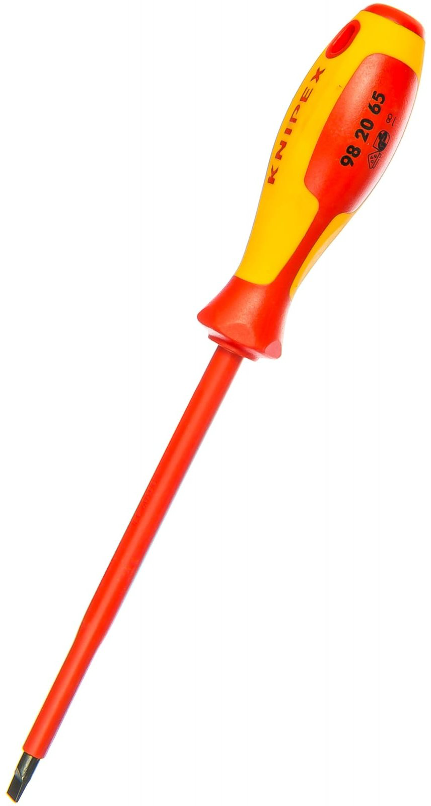 Knipex отвертка диэлектрическая 98 20 65 SL6.5х150 мм, 1 шт.