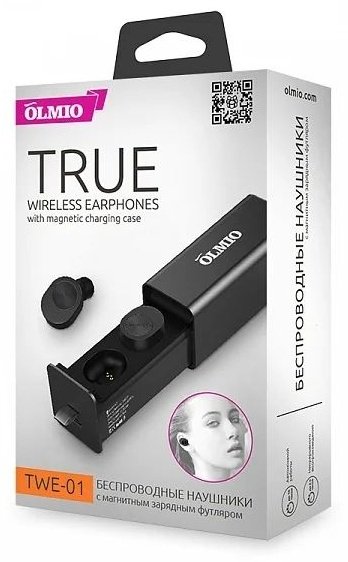 Наушники OLMIO TWE-01 черный