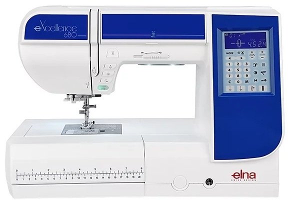 Швейная машина Elna eXcellence 680 белый, синий