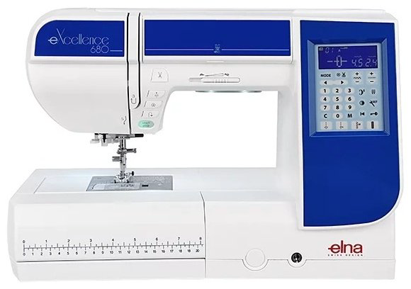 Швейная машина Elna eXcellence 680 белый, синий