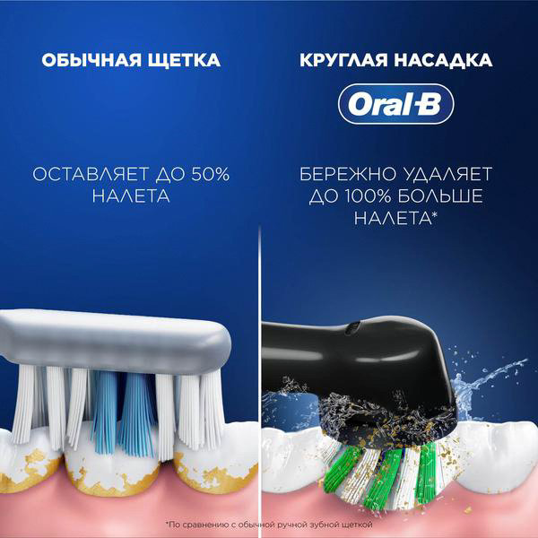 Электрическая щетка Oral-B звуковая Vitality Pro Black + насадка Sensitive Clean щетина мягкая купить,NaN