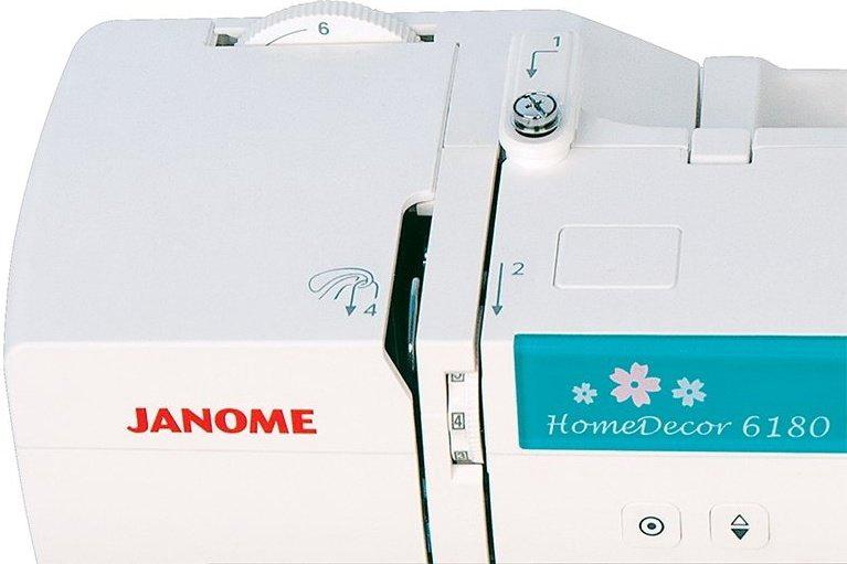 Швейная машина Janome HomeDecor 6180 белый, синий купить,NaN