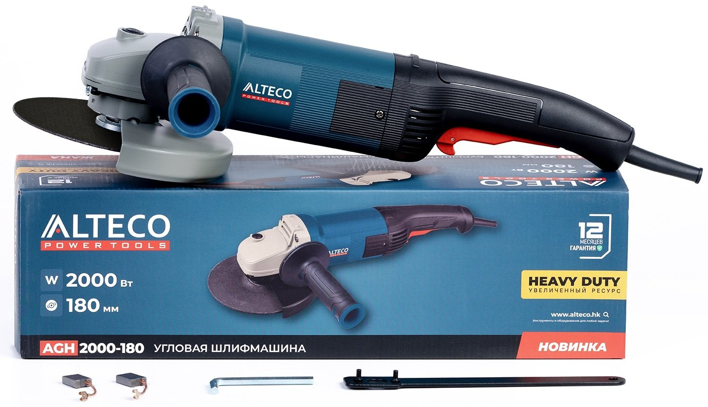 Шлифмашина угловая ALTECO Heavy Duty AGH 2000-180 40943 купить,41500