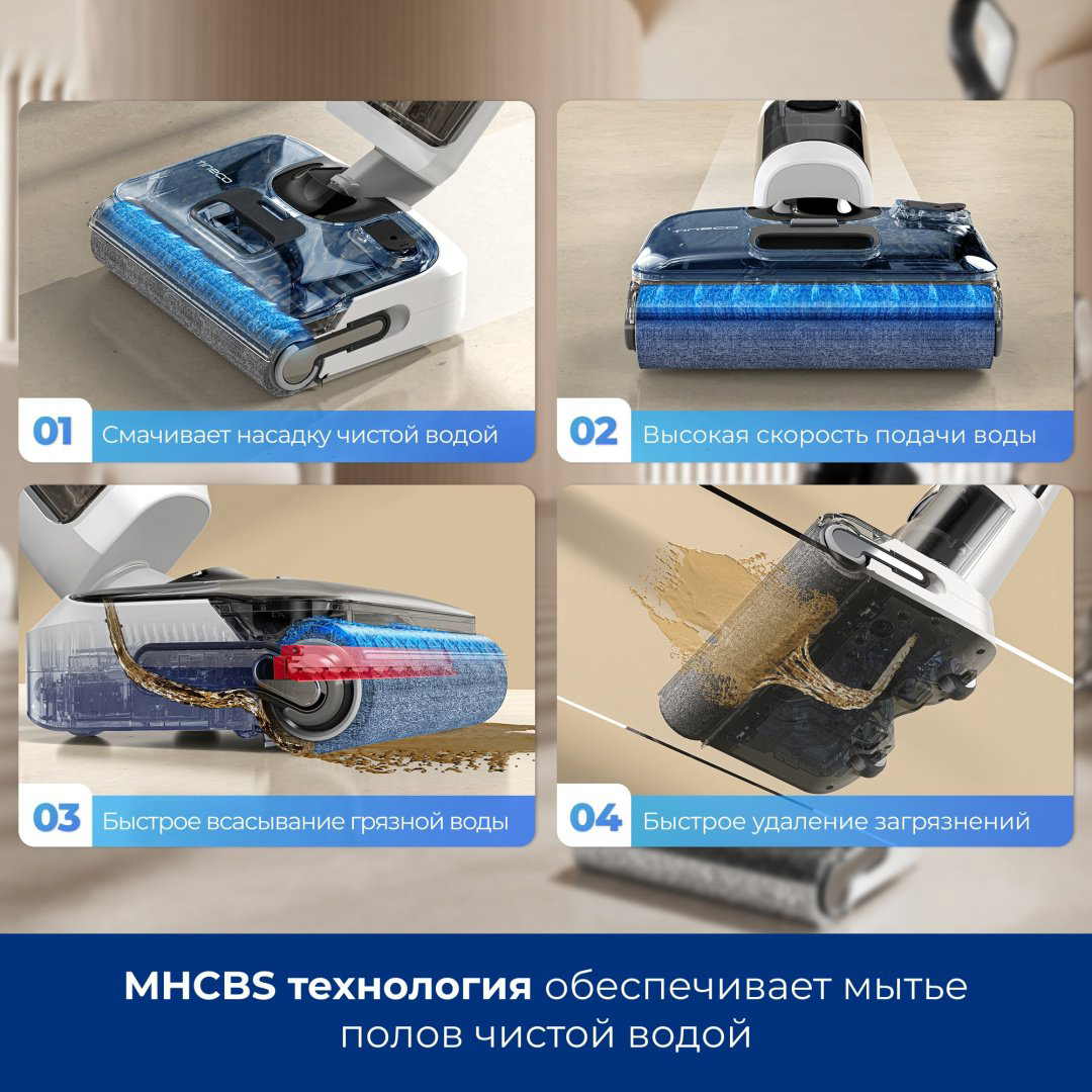 Пылесос Tineco Floor One Stretch S6 FW041100RU белый купить,NaN