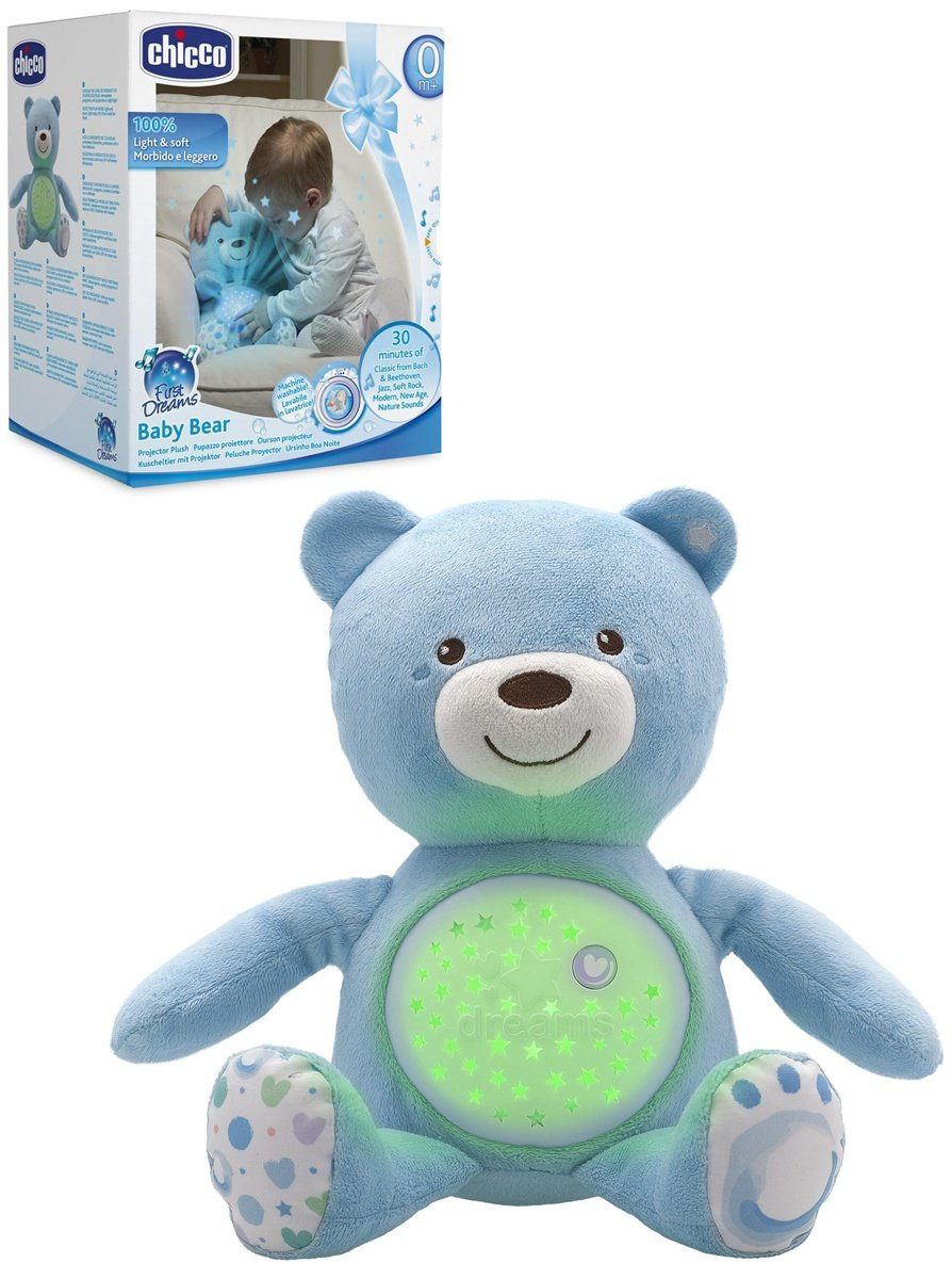 Chicco ночник Мишка, ткань, пластик купить,NaN