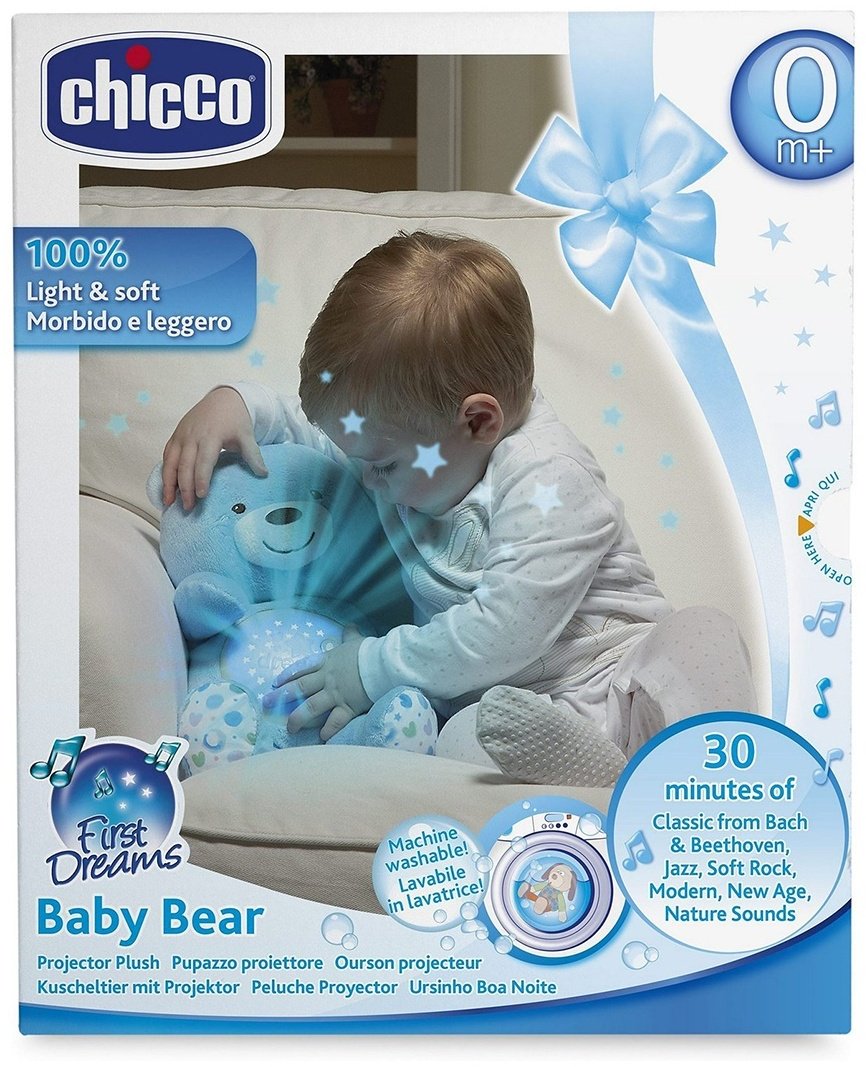 Chicco ночник Мишка, ткань, пластик купить,0