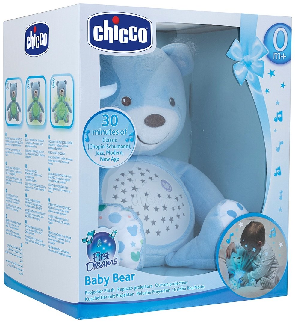 Chicco ночник Мишка, ткань, пластик купить,0