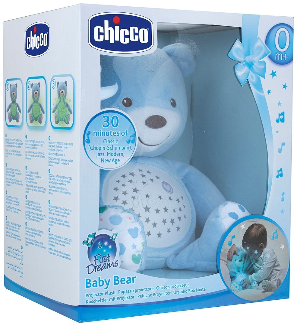 Chicco ночник Мишка, ткань, пластик купить,NaN