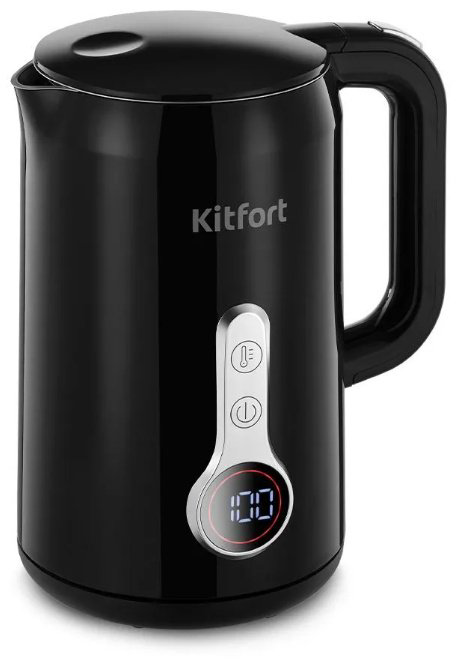 Электрочайник Kitfort KT-6701 черный, стальной, серый, серебристый - ForteMarket Электрочайник Kitfort KT-6701 черный, стальной, серый, серебристый купить,19690