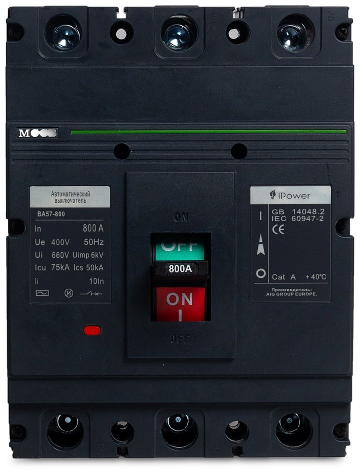 IPower автоматический выключатель 3P 800 A, 75 кА, 400 В