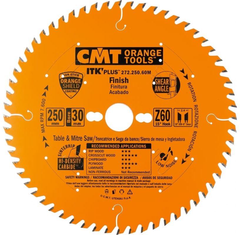 Пильный диск CMT 272.250.60M 250x30 мм, 60Т